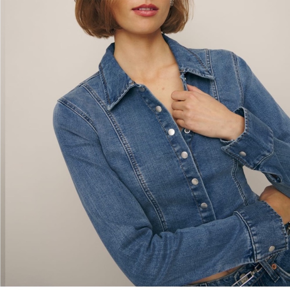 reformation Isa Denim Shirt - Picture 10 of 11